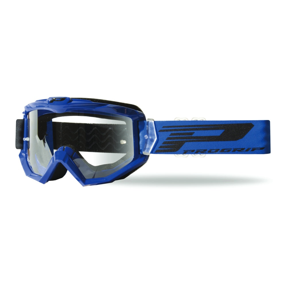 MASCHERA PRO GRIP ATZAKI - BLU LENTE TRASPARENTE