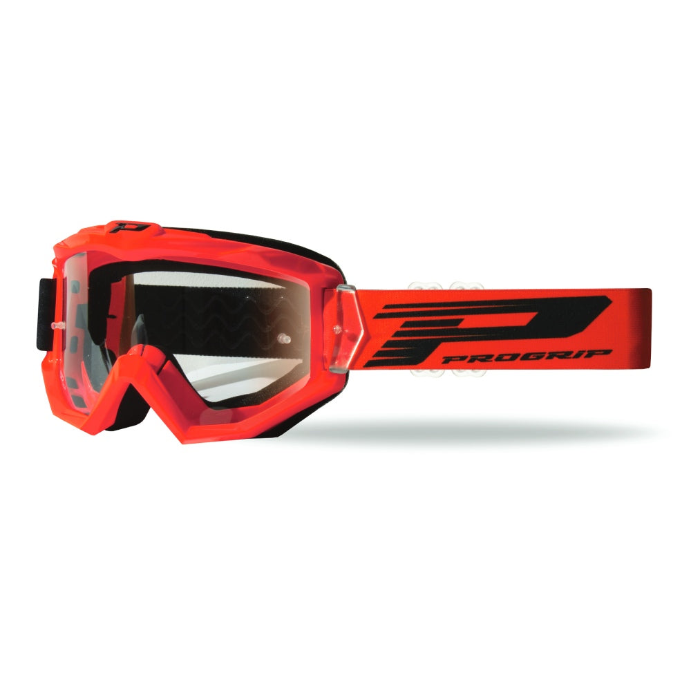 MASCHERA PRO GRIP ATZAKI - ROSSA LENTE TRASPARENTE