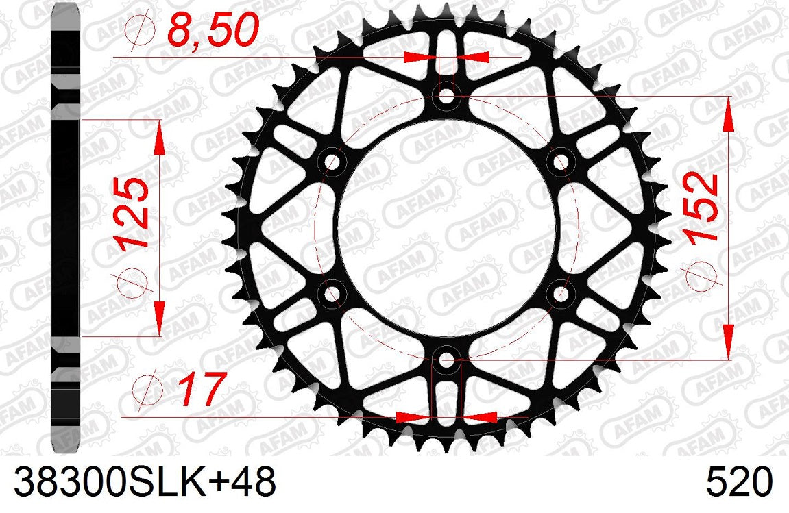 Corona in acciaio SLK AFAM BETA RR 430 2015-2023 48 Denti