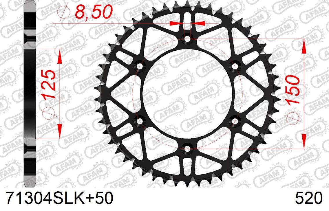 Corona in acciaio SLK AFAM HUSABERG 350 FE 2000-2001 50 Denti