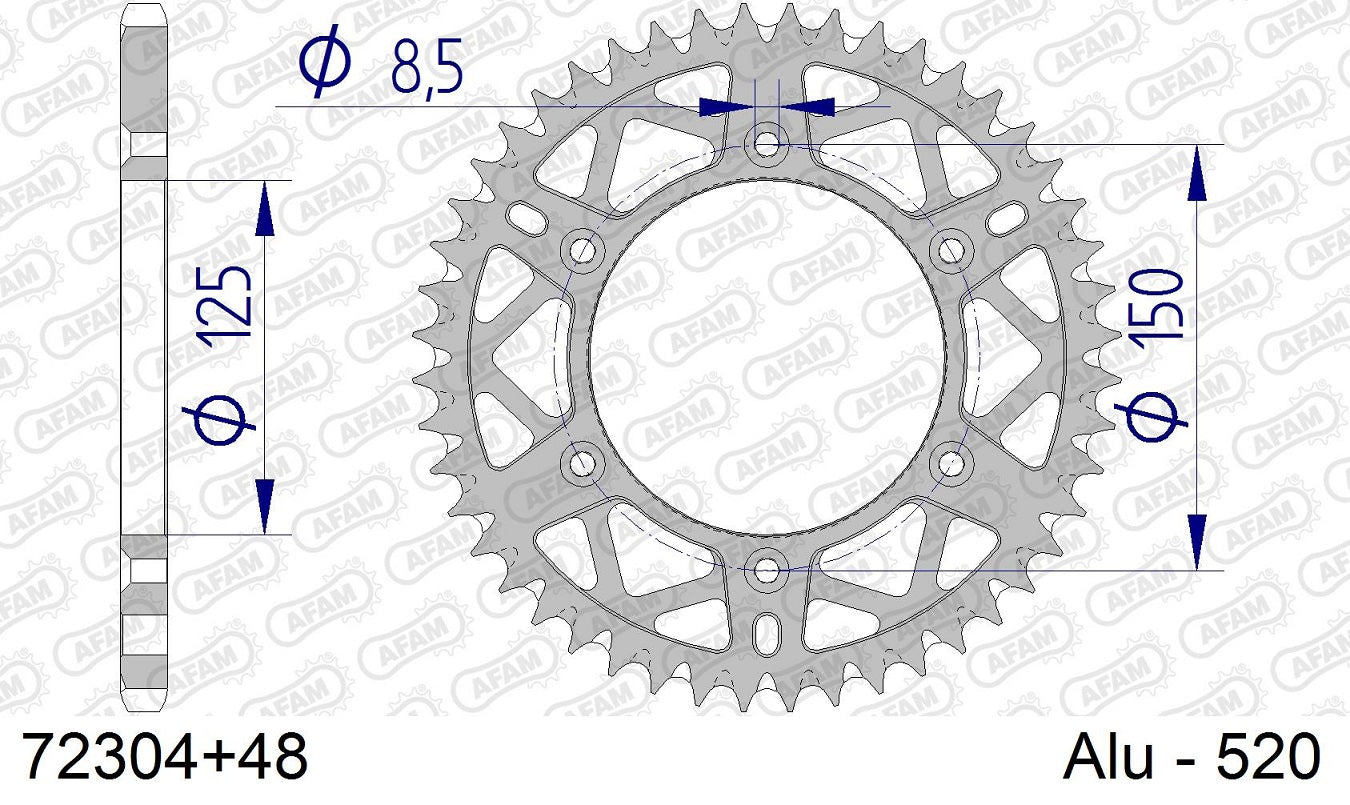 Corona in ergal autopulente AFAM HUSQVARNA 501 FE 2014-2023 48 Denti